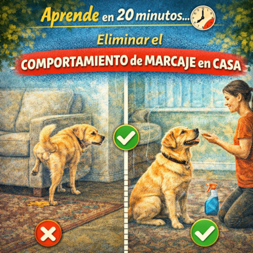 El perro que orina en el sofá no está vengándose de ti. Está enviando un mensaje hormonal que dice: este espacio necesita mi firma. El trabajo no es castigarle. Es entender el mensaje y crear las condiciones para que ya no lo necesite enviar.
