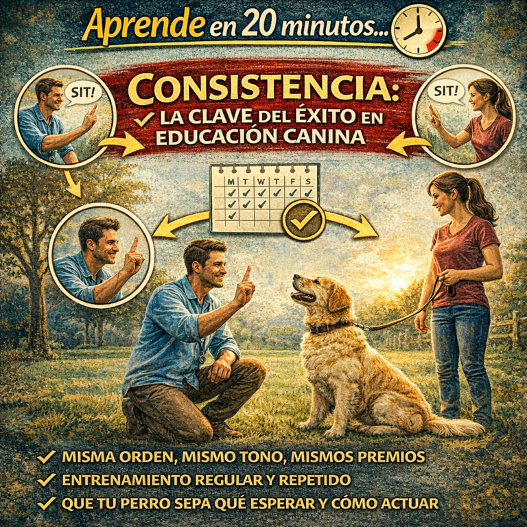 Aprende en 20 minutos… Consistencia: La Clave del Éxito en Educación Canina