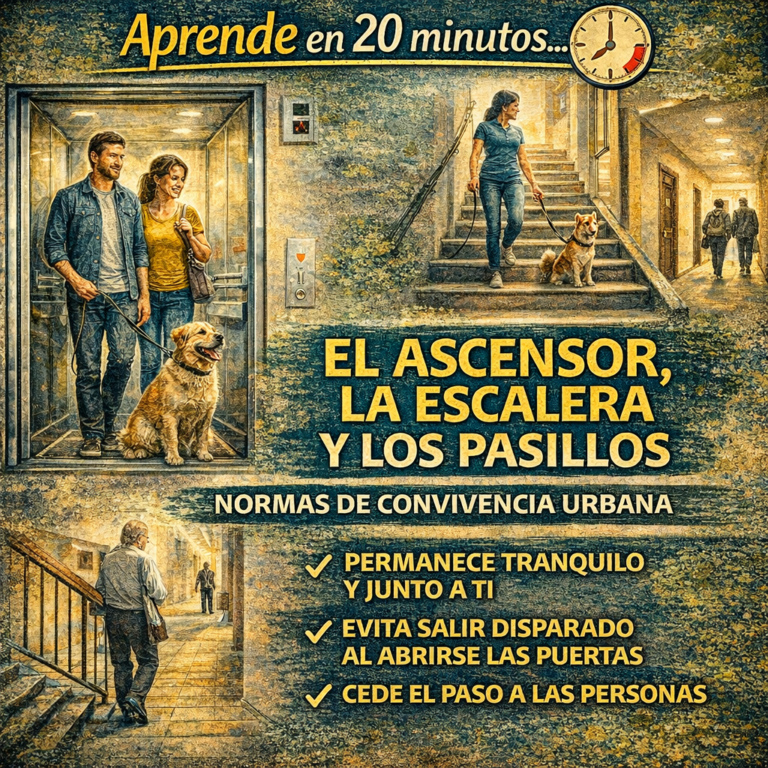 Aprende en 20 minutos… El Ascensor, la Escalera y los Pasillos: Normas de Convivencia Urbana
