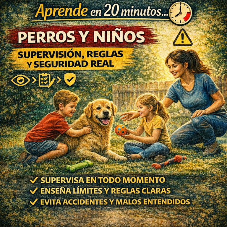 Aprende en 20 minutos… Perros y Niños: Supervisión, Reglas y Seguridad Real