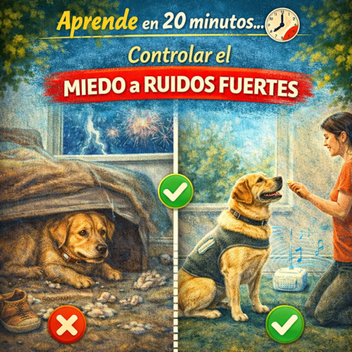 El perro que tiembla durante las fiestas patrias no está exagerando. Su cerebro está procesando el estampido del cohete exactamente igual que procesaría el disparo de un arma. La solución no es decirle que no tenga miedo. Es cambiar lo que ese sonido significa para su cerebro.