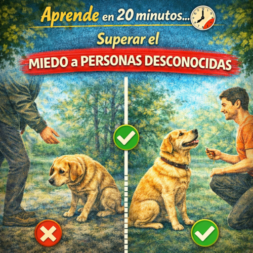 El perro que retrocede ante un desconocido no es un perro maleducado. Es un perro que nunca aprendió que los desconocidos pueden ser seguros. La solución no es forzar el contacto. Es construir la confianza un milímetro a la vez.