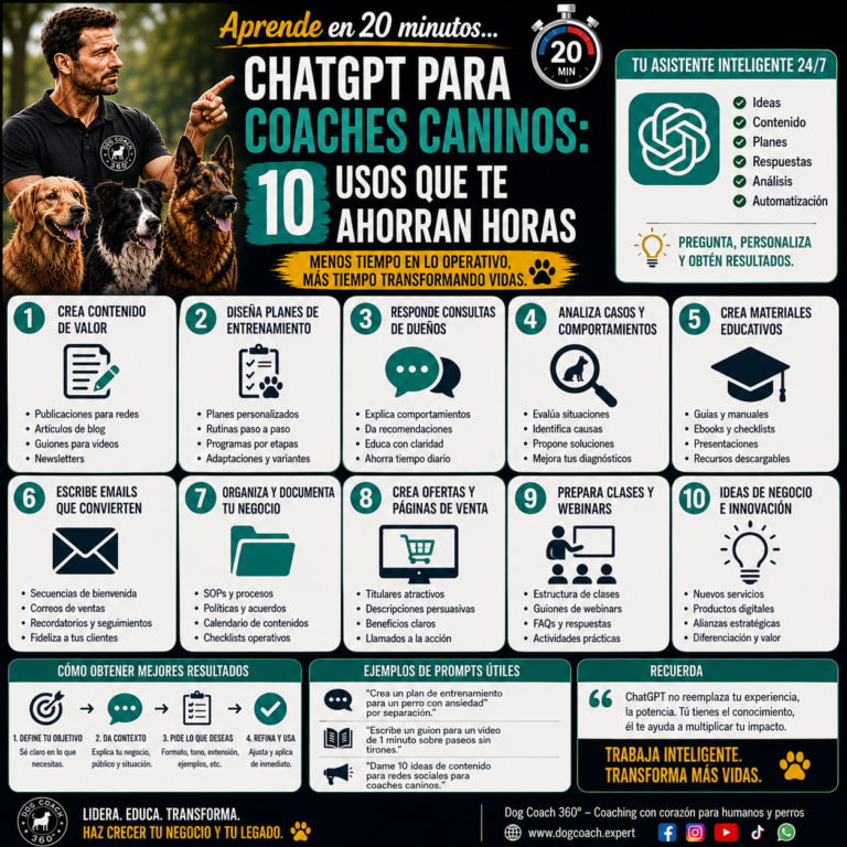Aprende en 20 minutos… ChatGPT para Coaches Caninos