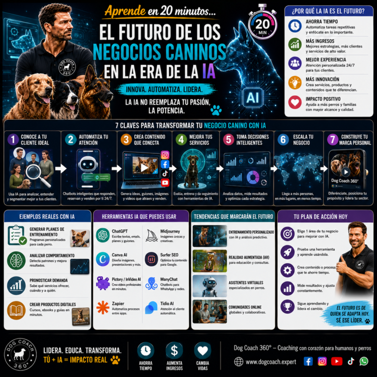 Aprende en 20 minutos… El Futuro de los Negocios Caninosen la Era de la IA