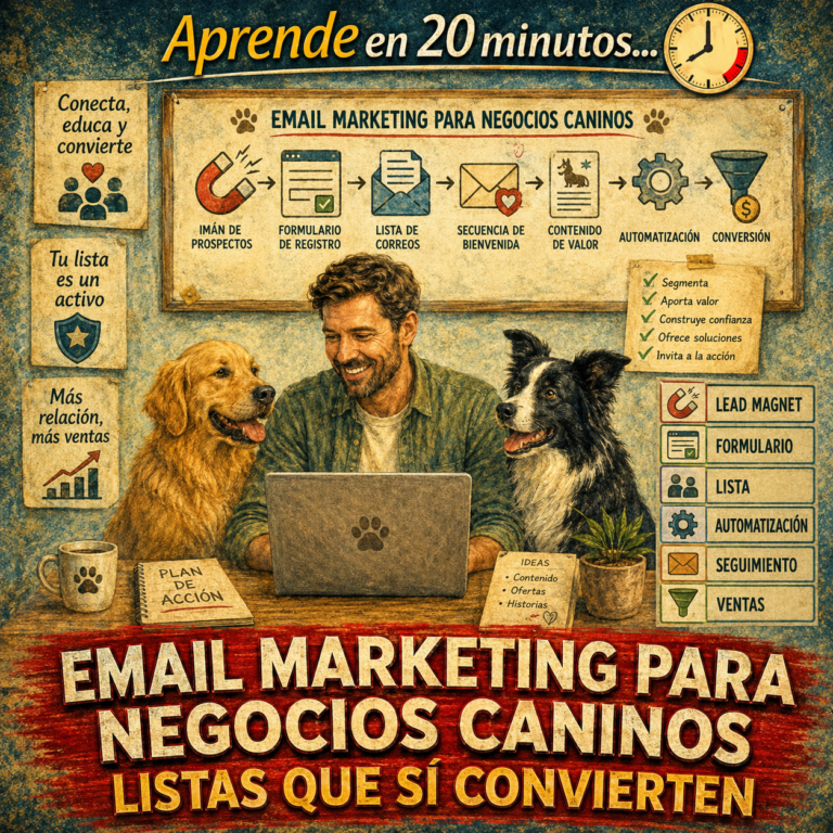 Aprende en 20 minutos… Email Marketing para Negocios Caninos – Listas que Sí Convierten