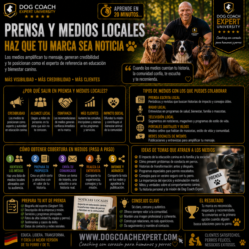 El Método Dog Coach 360® sostiene que las personas conectan primero con quien eres y después con lo que sabes. Una historia auténtica, contada con honestidad y propósito, puede convertirse en uno de los pilares más sólidos para construir autoridad, reputación y una marca profesional capaz de inspirar confianza durante muchos años.
