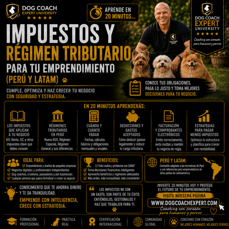 Aprende en 20 minutos… Impuestos y Régimen Tributario para Tu Emprendimiento (Perú y LATAM)