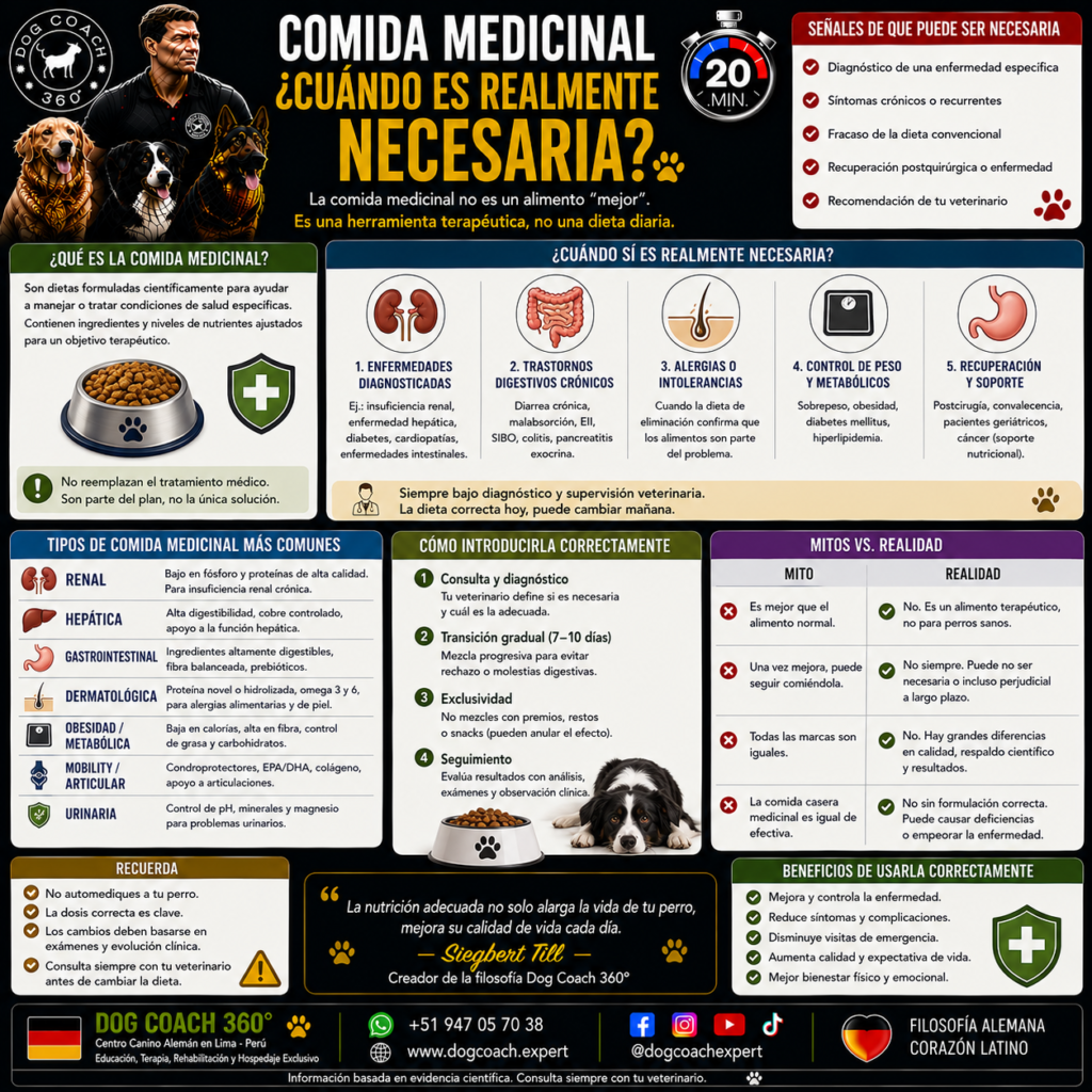 Una dieta terapéutica no es un alimento caro: es un tratamiento. Unas pocas cambian el pronóstico y la supervivencia de forma demostrada; muchas otras son productos comerciales con aura médica. Saber cuál es cuál —y no opinar jamás sobre una prescripción— es el límite de tu profesión.
