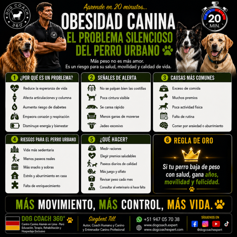 Aprende en 20 minutos… Obesidad Canina – El Problema Silencioso del Perro Urbano