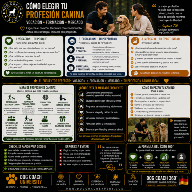 Aprende en 20 minutos… Cómo Elegir tu Profesión Canina – Vocación, Formación y Mercado
