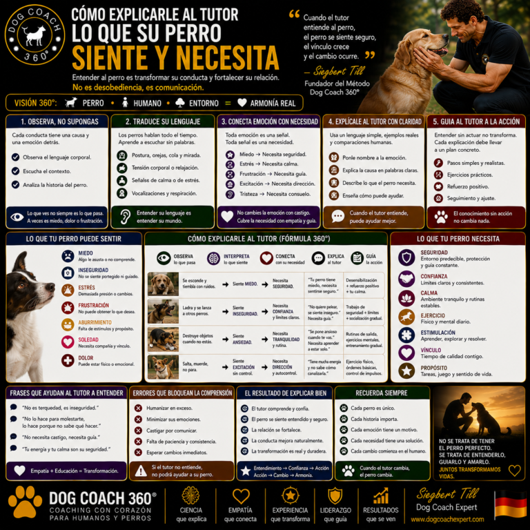 Aprende en 20 minutos… Cómo Explicarle al Tutor lo que su Perro Siente y Necesita