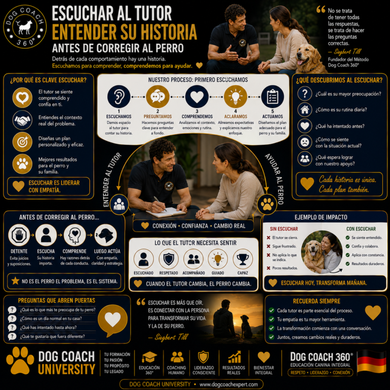 Aprende en 20 minutos… Escuchar al Tutor – Entender su Historia Antes de Corregir al Perro