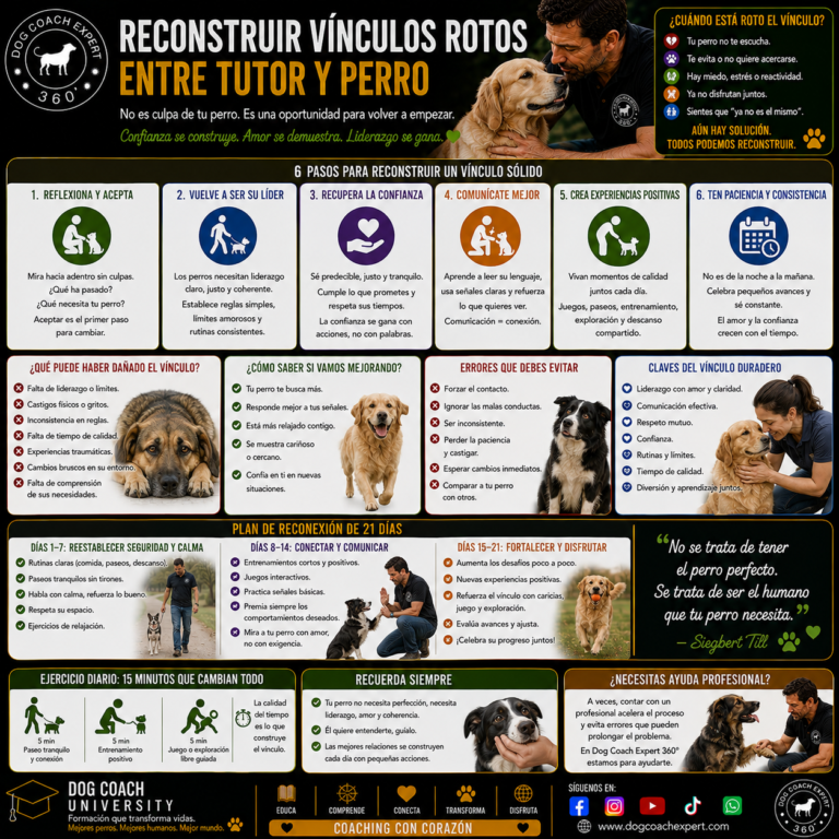 Aprende en 20 minutos… Reconstruir Vínculos Rotos entre Tutor y Perro