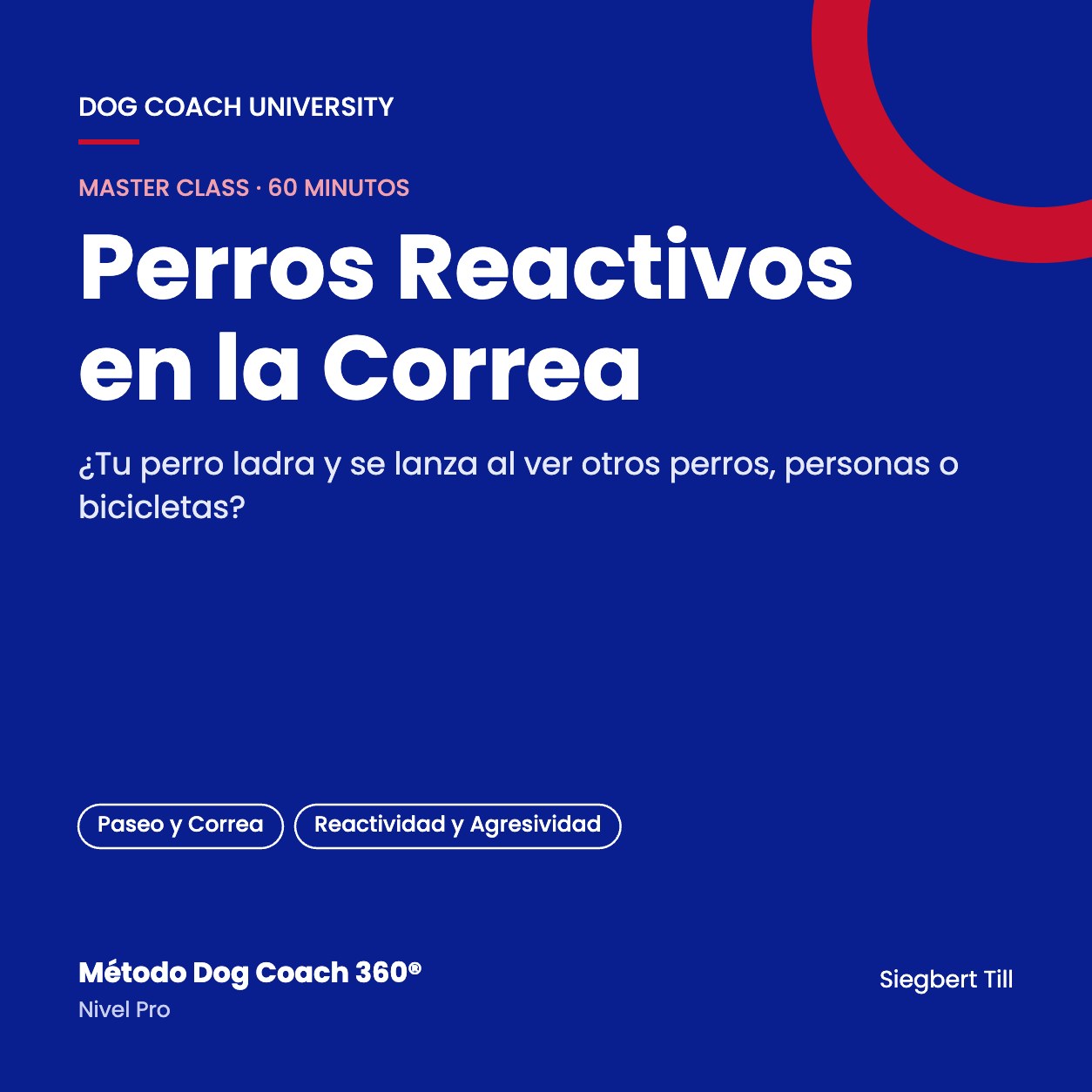 Portada de la Master Class Perros Reactivos en la Correa